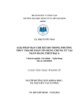 Giải pháp hạn chế rủi ro thanh toán tín dụng chứng từ