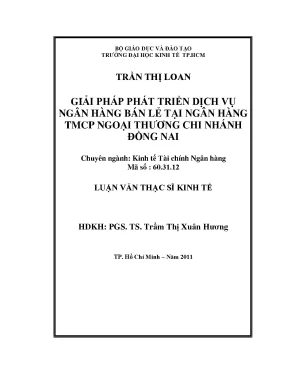 Giải pháp phát triển dịch vụ ngân hàng bán lẻ tại