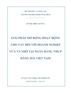 Giải pháp mở rộng cho vay doanh nghiệp vừa và nhỏ