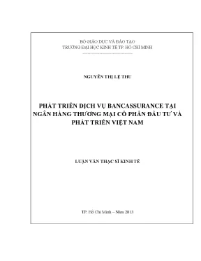 Phát triển dịch vụ bancassurance tại BIDV