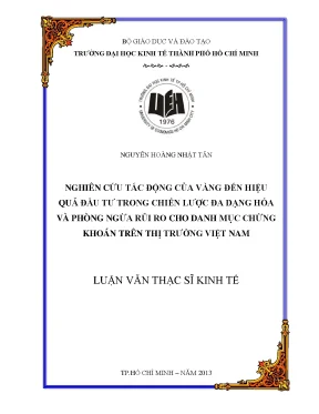 Tác động của vàng đến đầu tư chứng khoán tại Việt Nam