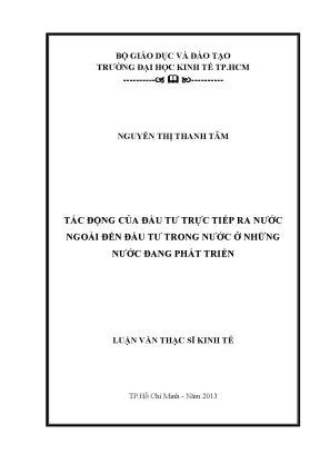 Tác động đầu tư trực tiếp ra nước ngoài đến đầu tư trong