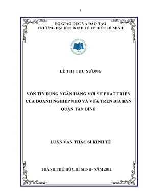 Vốn tín dụng ngân hàng và phát triển doanh nghiệp nhỏ