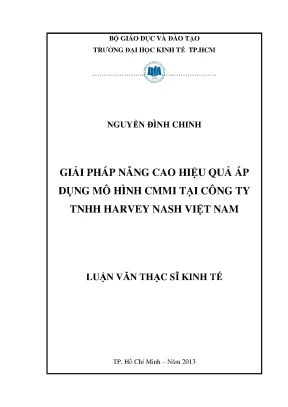 Giải pháp nâng cao hiệu quả áp dụng CMMI tại Harvey Nash