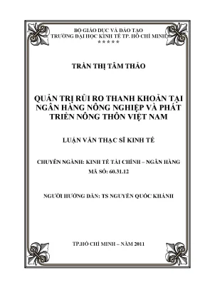 Quản trị rủi ro thanh khoản tại NH Nông nghiệp Việt Nam