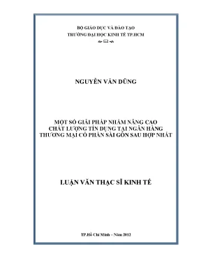 Giải pháp nâng cao chất lượng tín dụng tại ngân hàng SCB
