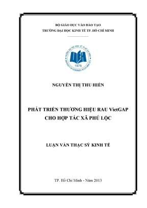 Phát triển thương hiệu rau VietGAP cho hợp tác xã Phú Lộc