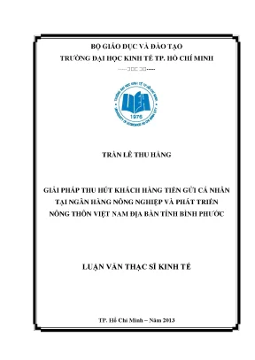 Giải pháp thu hút khách hàng tiền gửi tại ngân hàng