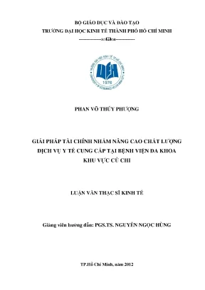 Giải pháp tài chính nâng cao dịch vụ y tế tại bệnh viện