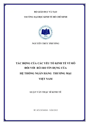 Tác động kinh tế vĩ mô đến rủi ro tín dụng ngân hàng