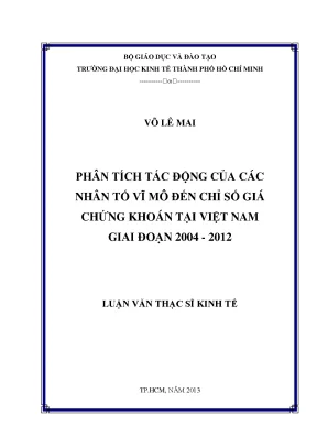 Tác động vĩ mô đến chỉ số giá chứng khoán Việt Nam