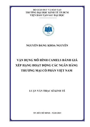 Đánh giá hoạt động ngân hàng Việt Nam theo mô hình CAMELS