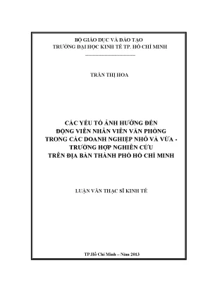 Yếu tố động viên nhân viên văn phòng tại doanh nghiệp nhỏ