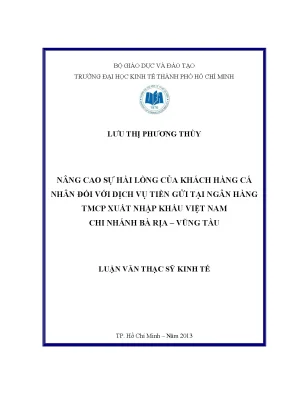 Nâng cao sự hài lòng khách hàng dịch vụ tiền gửi