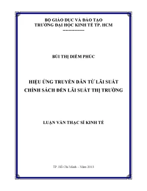Hiệu ứng lãi suất chính sách đến lãi suất thị trường