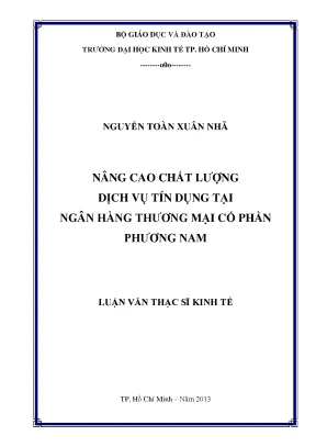 Nâng cao chất lượng dịch vụ tín dụng ngân hàng Phương Nam