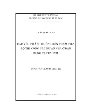 Yếu tố chậm tiến độ thi công dự án nhà ở tại TP.HCM
