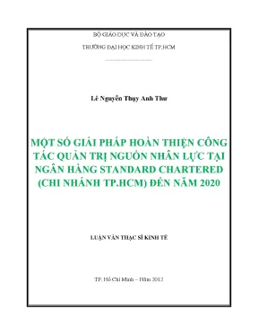 Giải pháp quản trị nguồn nhân lực tại Standard Chartered