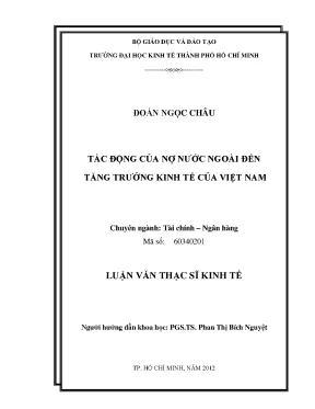 Tác động của nợ nước ngoài đến tăng trưởng kinh tế Việt Nam