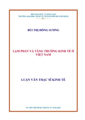 Lạm phát và tăng trưởng kinh tế Việt Nam - Luận văn thạc sĩ