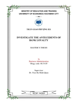 Khám Phá Các Yếu Tố Gây Ra Sự Trung Thành Của Ngân Hàng