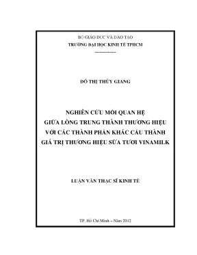 Nghiên cứu lòng trung thành thương hiệu sữa Vinamilk