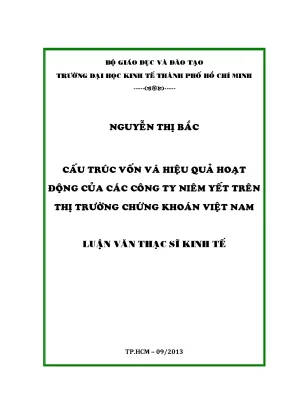 Cấu trúc vốn và hiệu quả hoạt động công ty niêm yết Việt Nam
