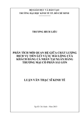 Phân tích chất lượng dịch vụ tiền gửi và sự hài lòng