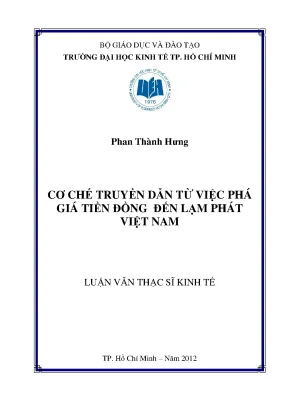 Cơ chế truyền dẫn từ phá giá tiền đồng đến lạm phát