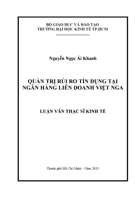 Quản trị rủi ro tín dụng tại ngân hàng Việt Nga