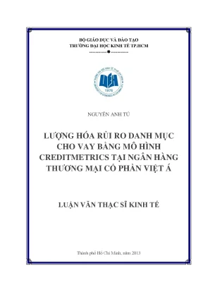 Lượng hóa rủi ro cho vay bằng CreditMetrics