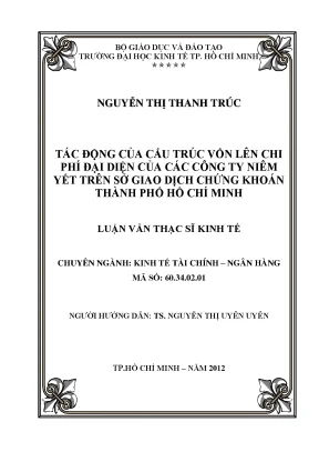Tác động của cấu trúc vốn lên chi phí đại diện các công