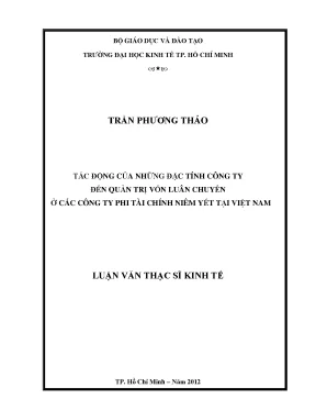 Tác động đặc tính công ty đến quản trị vốn luân chuyển