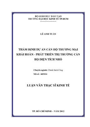 Thẩm định dự án căn hộ thương mại diện tích nhỏ