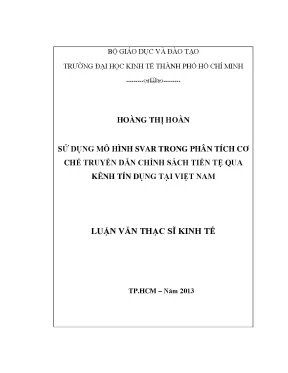 Phân tích chính sách tiền tệ qua mô hình SVAR tại Việt Nam