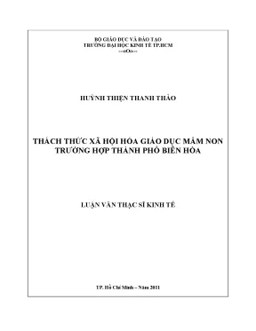 Thách thức xã hội hóa giáo dục mầm non tại Biên Hòa