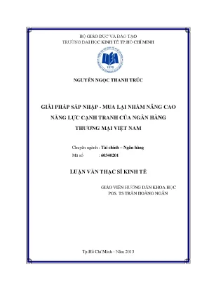 Giải pháp sáp nhập mua lại nâng cao năng lực ngân hàng