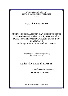 Sự hài lòng về bồi thường GPMB tại Nhà Bè, TP.HCM
