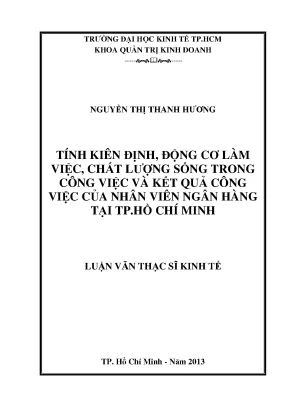 Tính Kiên Định và Động Cơ Làm Việc của Nhân Viên Ngân Hàng