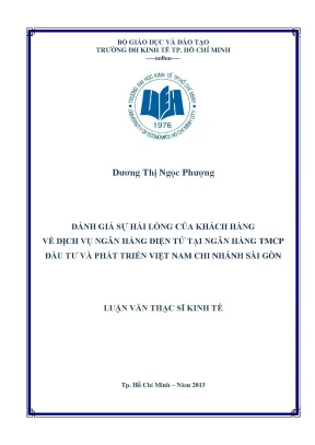 Đánh giá sự hài lòng khách hàng dịch vụ ngân hàng điện