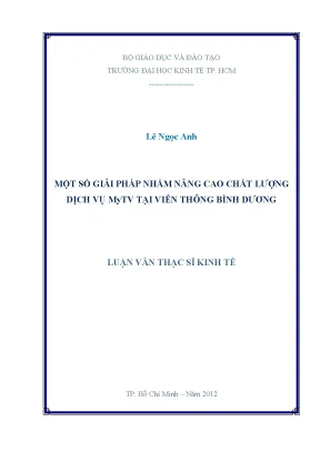 Giải pháp nâng cao chất lượng dịch vụ MyTV