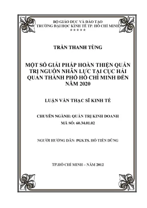Giải pháp quản trị nguồn nhân lực tại Cục Hải quan TP.HCM