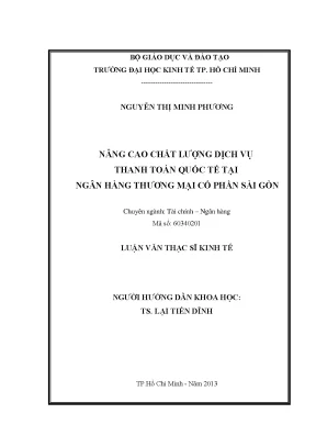Nâng cao chất lượng dịch vụ thanh toán quốc tế