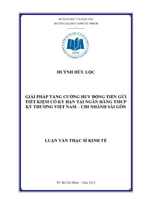 Giải pháp huy động tiền gửi tiết kiệm tại Techcombank