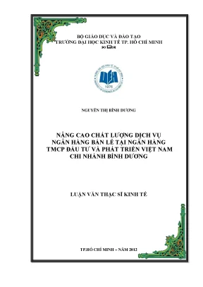 Nâng cao chất lượng dịch vụ ngân hàng bán lẻ tại BIDV
