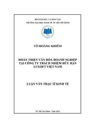 Hoàn thiện văn hóa doanh nghiệp tại Luxoft Việt Nam