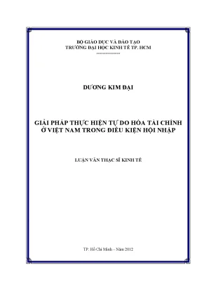 Giải pháp tự do hóa tài chính ở Việt Nam 2023