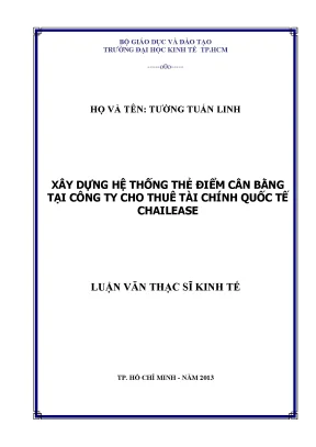 Hệ thống thẻ điểm cân bằng tại Chailease
