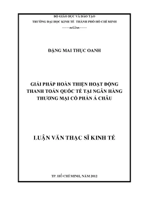 Giải pháp thanh toán quốc tế tại ngân hàng Á Châu