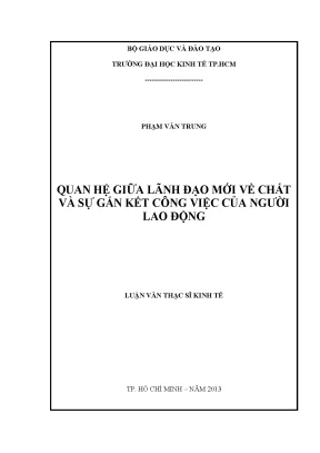 Lãnh đạo mới và gắn kết công việc của người lao động